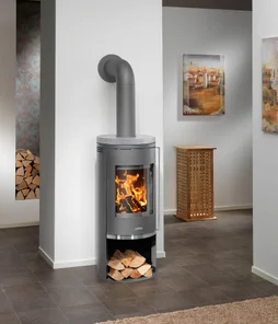 Poêle à bûche Faro 2.0, JUSTUS, 6 kW gris