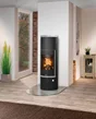 Poêle à bûche Faro w+ 2.0, JUSTUS, 7 kW noir / gris