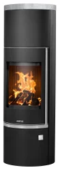 Poêle à bûche Faro w+ 2.0, JUSTUS, 7 kW noir / gris