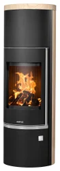 Poêle à bûche Faro w+ 2.0, JUSTUS, 7 kW noir / sable