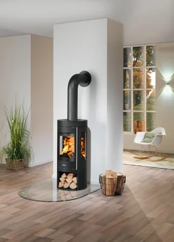Poêle à bûche Mino trios 2.0, JUSTUS, 5.5 kW noir
