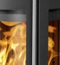 Poêle à bûche Mino trios 2.0, JUSTUS, 5.5 kW noir
