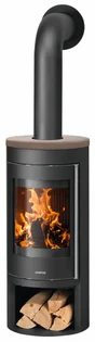 Poêle à bûche Mino 2.0, JUSTUS, 5.5 kW noir