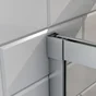 Porte de douche coulissante sérigraphiée, chromé 140 cm, REMIX