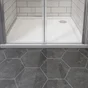 Porte de douche battante sérigraphiée, chromé 70 cm, REMIX