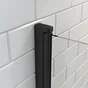 Porte de douche battante transparente, noir 80 cm, remix