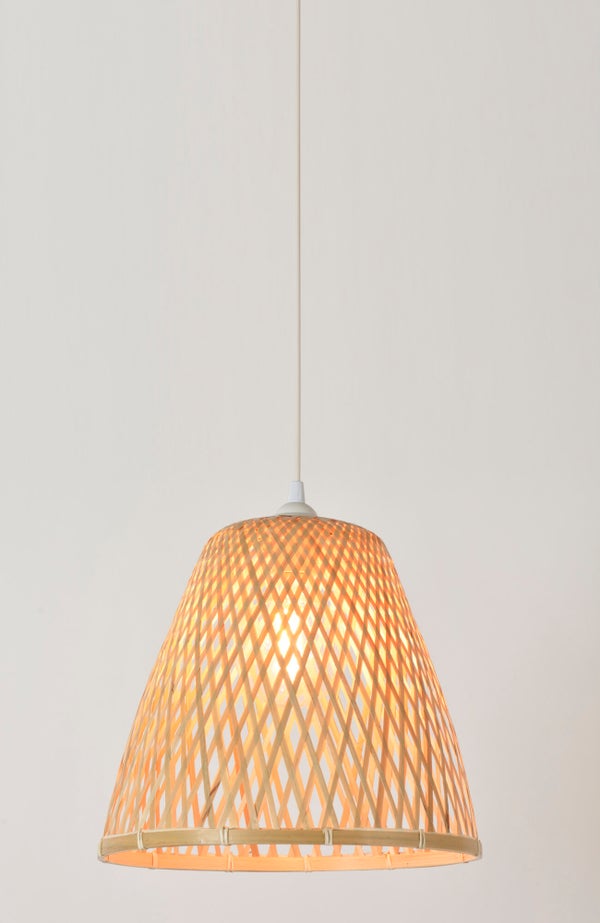 Suspension, Nature Bambou Naturel Corep Kami 1 Lumière(S) D.30 Cm