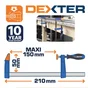 Lot de 2 serre-joints à visser, DEXTER, 150.0 mm