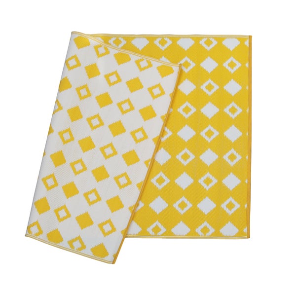 Tapis extérieur jaune rectangulaire, l.120 x L.180 cm Mayan