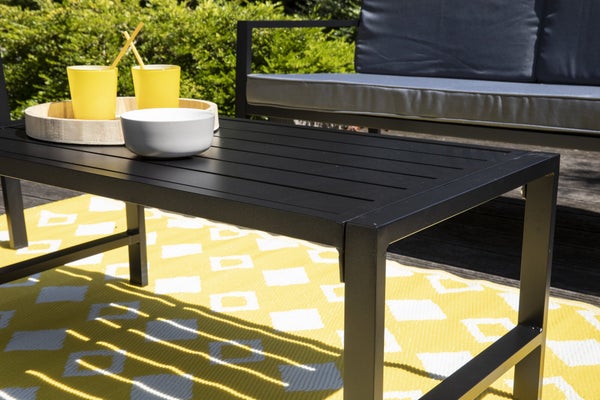 Tapis extérieur jaune rectangulaire, l.160 x L.230 cm Mayan