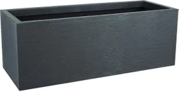 Jardinière Polypropylène Eda Graphit Up, L.29.5 X L.79.5 X H.29.5 Cm, Anthracite