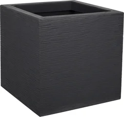 Pot Polypropylène Eda Graphit Up, L.29.5 X L.29.5 X H.29.5 Cm, Anthracite