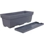 Jardinière Plastique Eda 13631 G.Ant L.18 X L.50 X H.16.7 Cm Anthracite