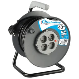 Enrouleur de bricolage 4 prises 3g1.5 ho5vvf 40 metres electraligne