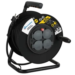 Enrouleur de bricolage 4 prises 3g1.5 h07rnf ip44 40m electraligne