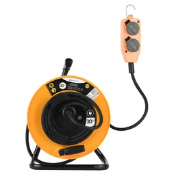 Enrouleur de bricolage 4 prises + 2 prises supendues 3g1.5 h07rnf 30m