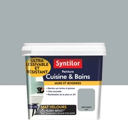 Peinture Mur Cuisine Et Bains Syntilor Gris Galet Mat 0.75 L