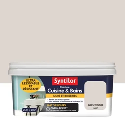 Peinture Mur Cuisine Et Bains Syntilor Grès Tendre Mat 2 L
