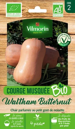 Graine potagère courge waltham butternut bio, VILMORIN, 2 g