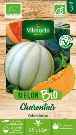 Graine potagère melon charentais bio, VILMORIN, 2 g