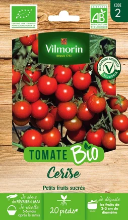 Graine potagère tomate cerise bio, VILMORIN, 0.2 g
