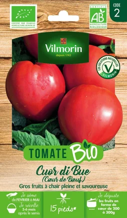 Graine potagère tomate coeur de bœuf bio, VILMORIN, 0.1 g