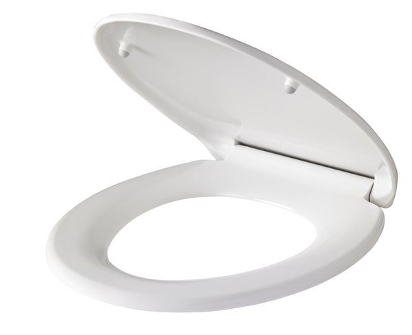 Abattant déclipsable avec frein de chute plastique thermodur fast clip, blanc