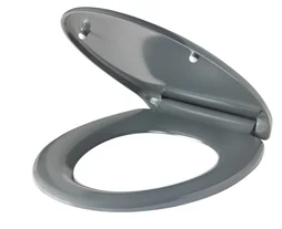 Abattant déclipsable frein de chute thermodur fast clip, gris zingué