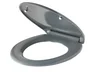Abattant déclipsable frein de chute thermodur fast clip, gris zingué
