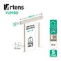 Rail coulissant et habillage Yumbo 2 ARTENS noir, pour porte 73/83/93 cm