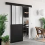 Rail coulissant et habillage Yumbo 2 ARTENS noir, pour porte 73/83/93 cm