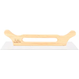 Platoir suisse en inox et manche en bois 15 x 48 cm inox dexter