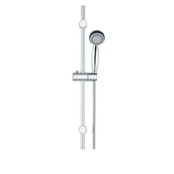 Pommeau de douche 3 jets, flexible et barre, SENSEA, chromé