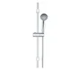 Pommeau de douche 3 jets, flexible et barre, SENSEA, chromé