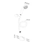 Pommeau de douche 3 jets, flexible et barre, SENSEA, chromé