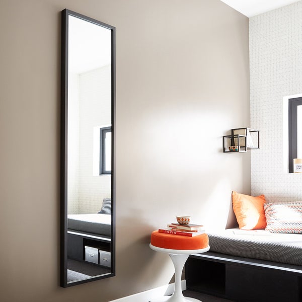 Miroir rectangulaire Pure, INSPIRE, L.40 X H.160 cm noir