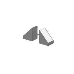 Lot De 10 Demi-Clips En Pvc Klos-Up ! Blanc L.2.5 X H.2 Cm