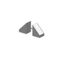 Lot De 10 Demi-Clips En Pvc Klos-Up ! Blanc L.2.5 X H.2 Cm