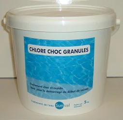 Chlore choc piscine, granulé 5 kg
