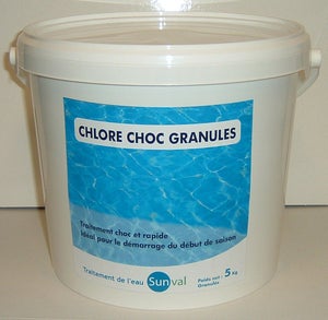 Chlore choc piscine, granulé 5 kg