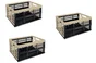  Lot de 3 caisses TONTARELLI plastique noir 48 x 35 x 24 cm