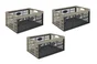  Lot de 3 caisses TONTARELLI plastique noir 48 x 35 x 24 cm