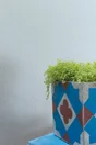 Papier Peint Vinyle Sur Intissé Textile Nacré Bleu Atoll