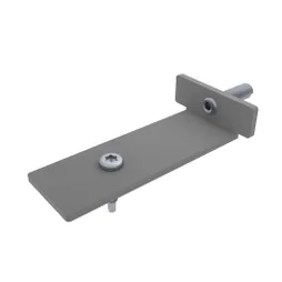 Set De 2 Connecteurs Pour Clôture Kyoto En Acier Époxy Gris, H.6 X P.1.3 Cm