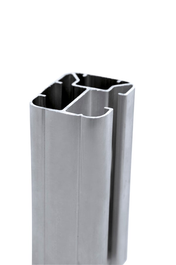 Poteau Aluminium À Sceller Premium Gris Clair, H.231.5 X L.50 X P.65 Cm