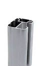 Poteau Aluminium À Sceller Premium Gris Clair, H.231.5 X L.50 X P.65 Cm
