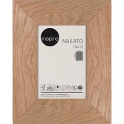 Cadre Nakato, H.15 x l.10 cm, bois chêne mat, INSPIRE