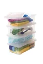  Lot De 4 Boites Iris Plastique Transparent L.19 X P.34 X H.11 Cm Cm, 5 L