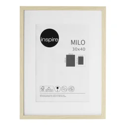 Cadre Milo, l.30 x H.40 cm chêne, INSPIRE