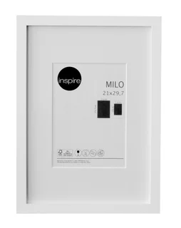 Cadre Milo, 21 x 29.7 cm blanc, INSPIRE